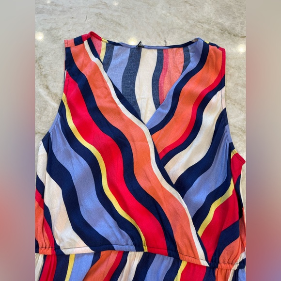 Plenty by Tracy Reese | "Daphne" Colorful Striped Midi Dress | Size Medium - Picture 9 of 11